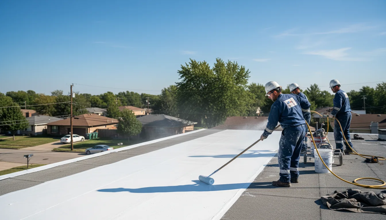 Commercial roof coating in Delta, IA near me